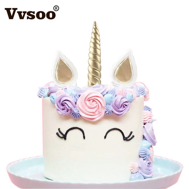 梦幻般的独角兽彩色蛋糕DIY