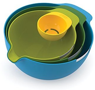 nesting mixing bowl set egg separator cracker pouring spout