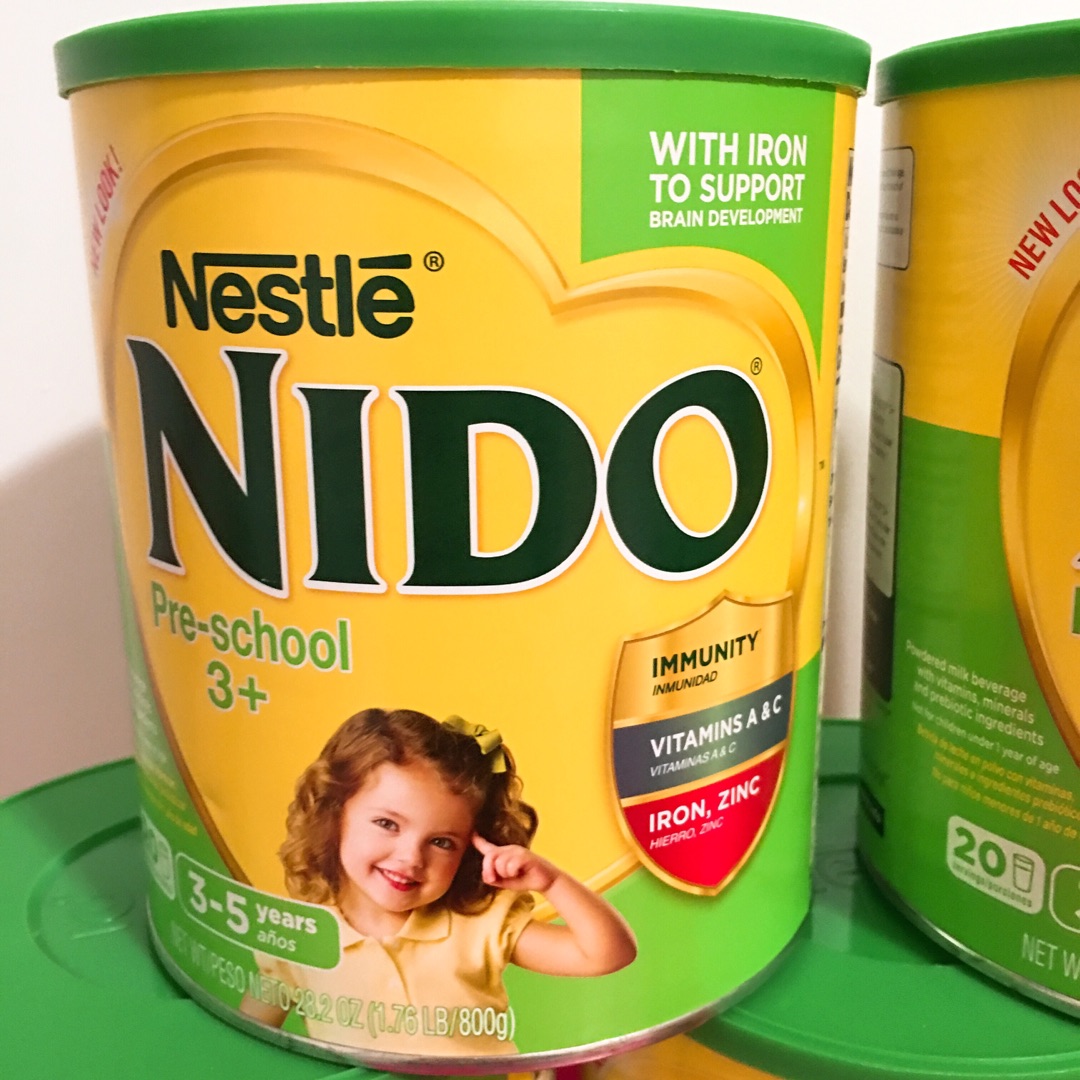 nestle nido 雀巢升级配方全脂罐装奶粉 3.52磅,两罐 $27.