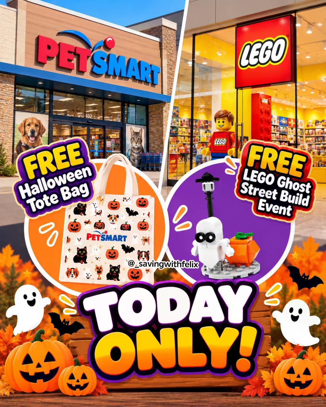 🎃 10/25 PetSmart + LEGO 两大免费活动